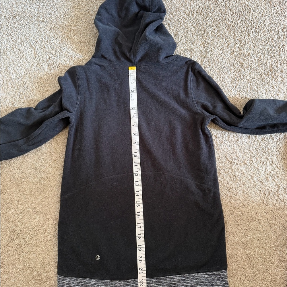 Lululemon Athletica Black/ Coco Pique Runaway Fleece Pullover Hoodie size XS EUC - Picture 14 of 14
